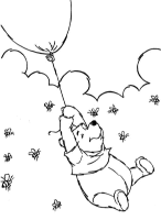A coloring page of winnie the pooh